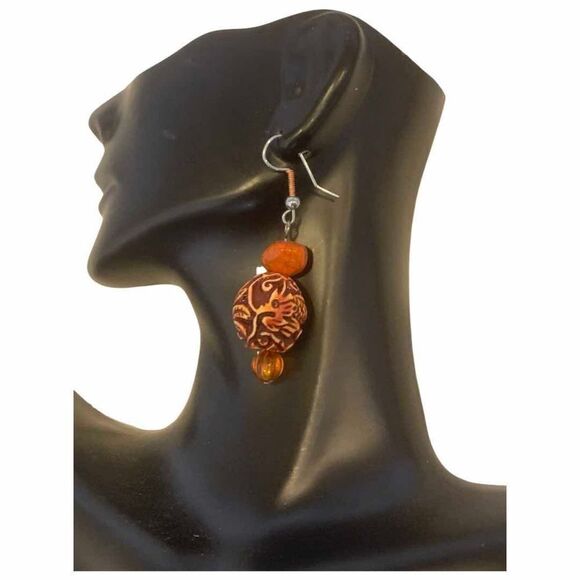 Handmade Beaded Earrings  - Picture 1 of 4